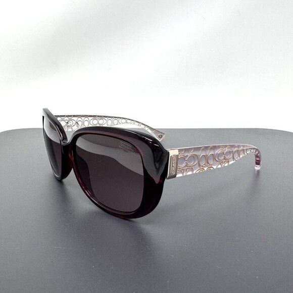 Coach Sunglasses HC 8076 (L067 Laurin) Burgundy/Pink Crystal Frames 56 [] 15 135 - Picture 1 of 12